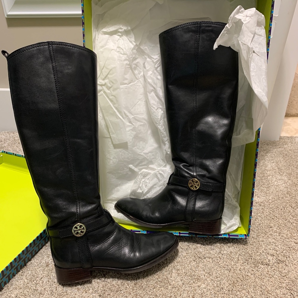 Black Tory Burch Bristol Riding Boot Size 7